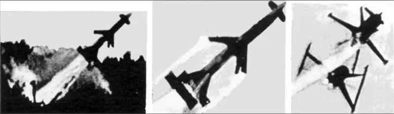 Тестовый запуск ракеты, на последнем фото видно отделения первой ступени