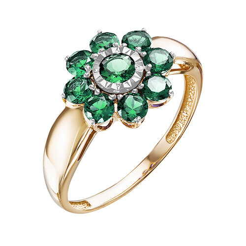 Кольцо из красного золота с изумрудами(арт. К1120-5703И)Цена: 104. 790 ₽