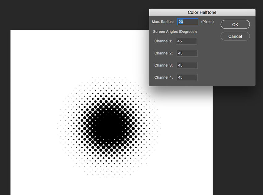 Фильтр полутон фотошопа. Border-radius порядок значений. Ручка radius. Максимальная дальность куба. R max.