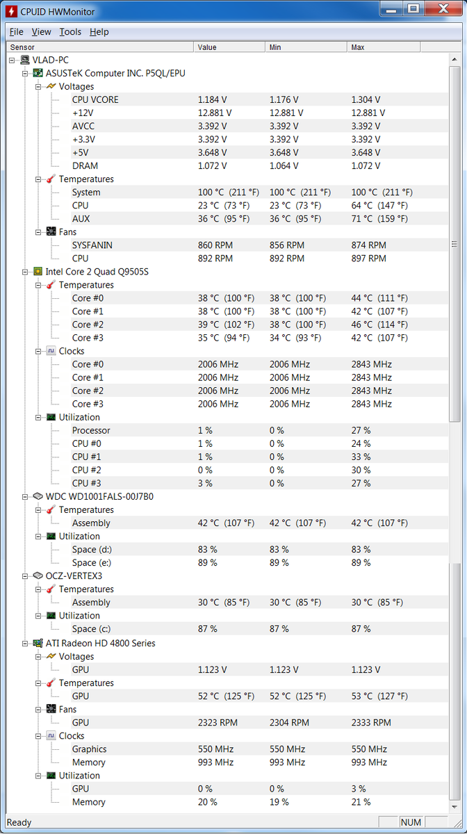 Характеристики второго домашнего ПК
