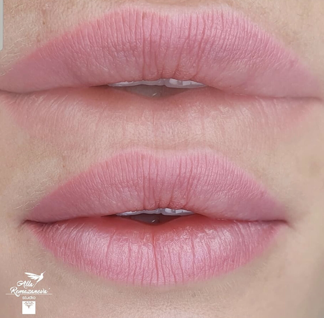 заживший перманентный макияж губ