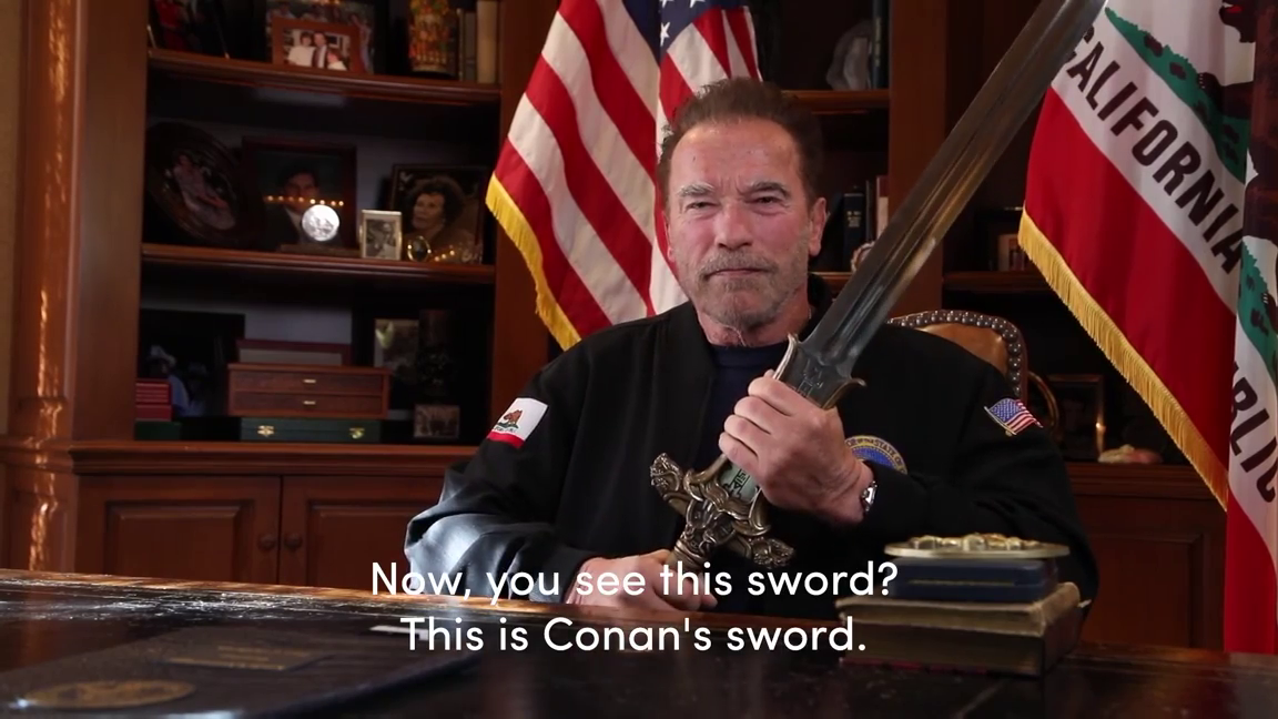 Кадр из обращения Шварцнегера