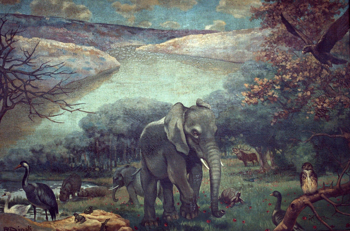 Эта картинка изображает Мальту много много лет назад, когда тут были леса и водились слоны и гиппопотамы. Правда, карликовые.