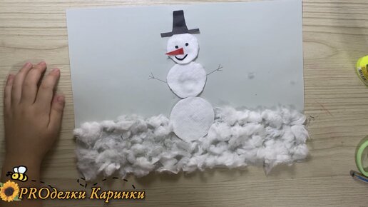 Снеговики из ваты и ватных дисков — МК и идеи