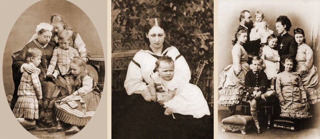 Элла с королевой Викторией и другими детьми, Элла с матерью Алисой Гессенской, Элла в семействе Гессенских.