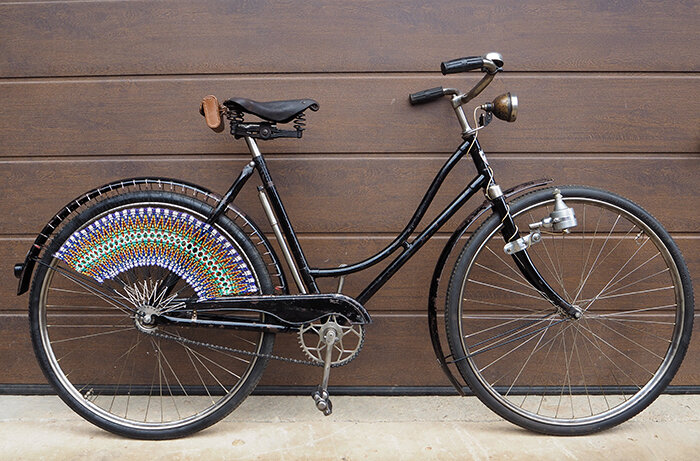 Комплект "Велосвет" первого поколения 1935-37 годов выпуска, производства московского завода "Динамо" им. Кирова, установленный на велосипеде ДД-22 Московского Велозавода. Из коллекции Веломузея Андрея Мятиева.