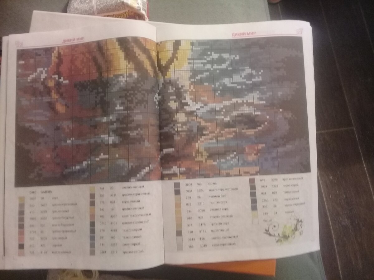 Продолжение и карта цветов