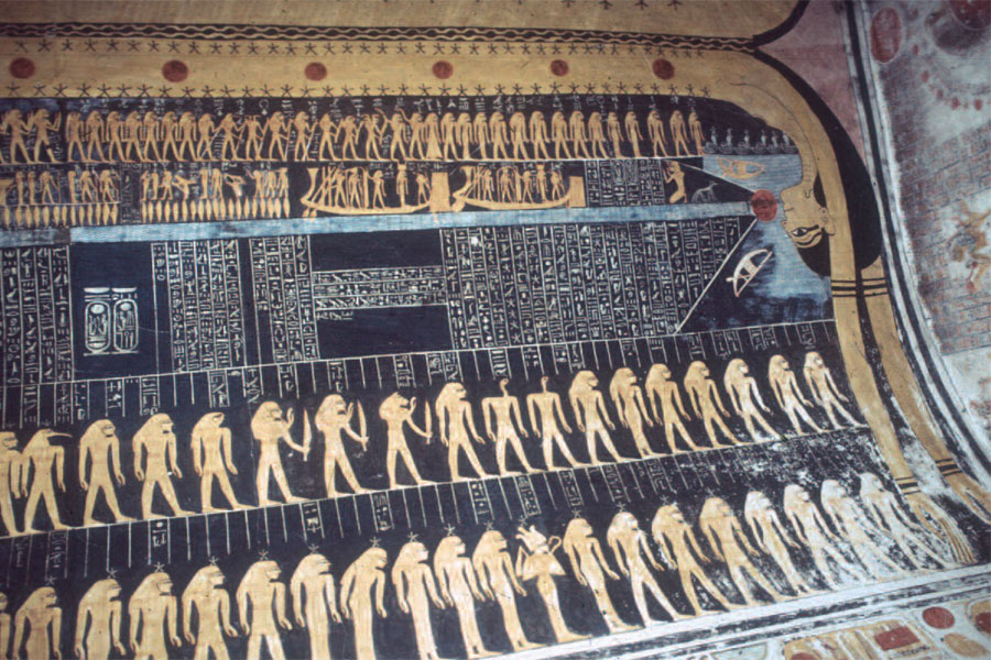 Пример карты неба Иного Мира из гробницы фараона Рамсеса Шестого.