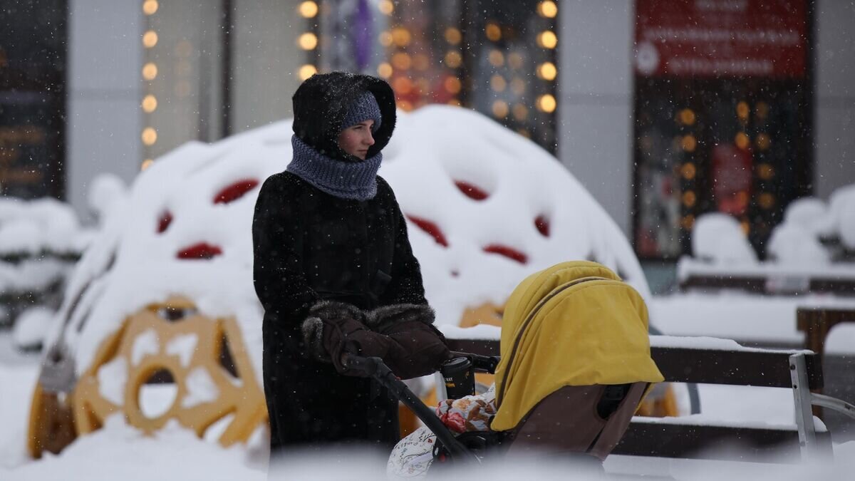    Женщина с коляской на одной из улиц Краснодара© РИА Новости / Виталий Тимкив
