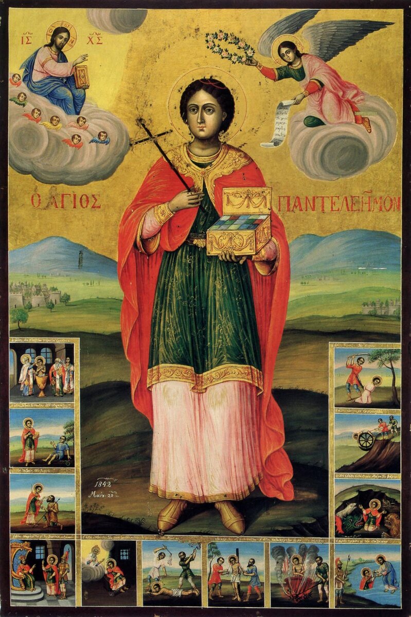 Св вмч. Святой великомученик и целитель Пантелеимон икона. Икона Святого Пантелеймона целителя.