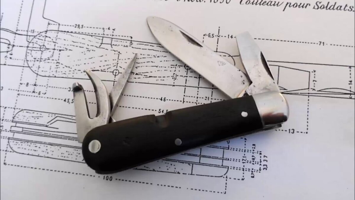 Изображение 1. Первая  модель ножа компании 1890 года.