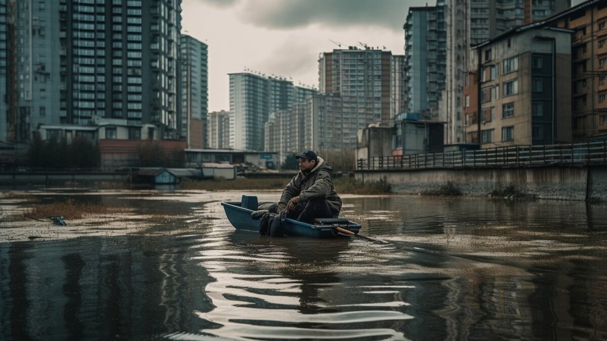     Дороги на Луговой сильно подтопило во Владивостоке. Образовалась большая пробка, машины по капоты в воде.