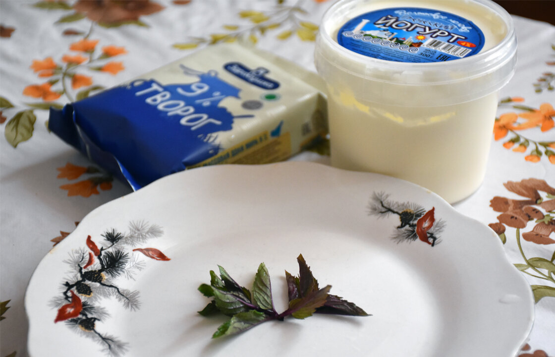 Составляющие мятного творога