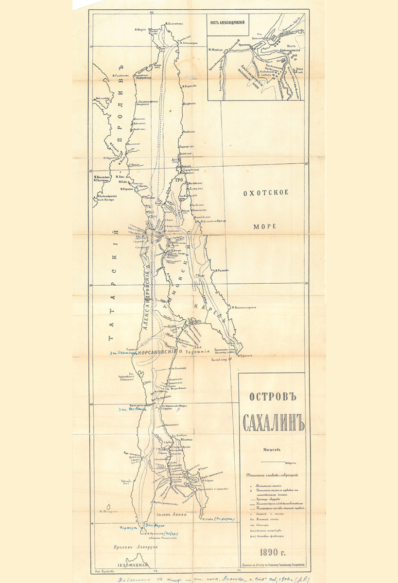 Карта сахалина 1905 года