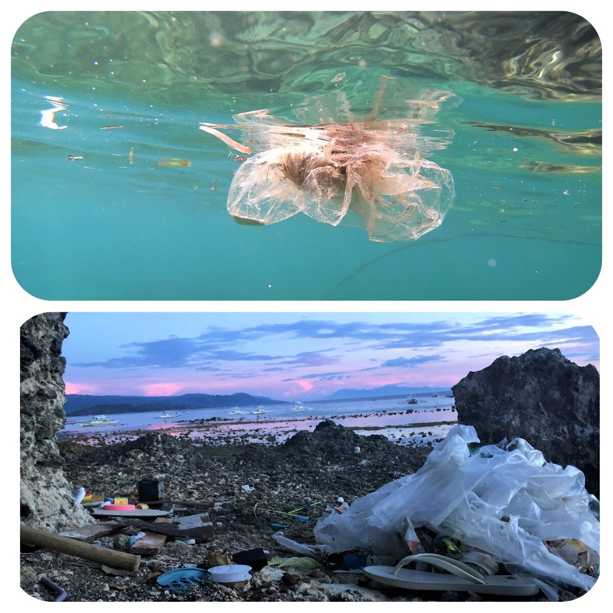 Помойка и в море и на пляже