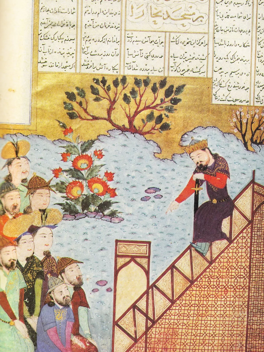 Чингисхан в мечети Бухары.