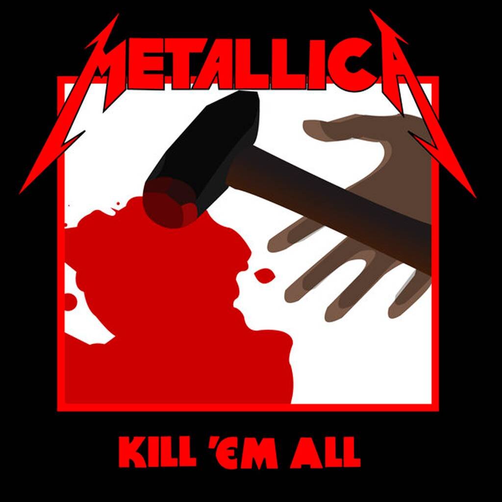 Обложка первенца Метлы "Kill 'em All" - классического представителя Speed Metal