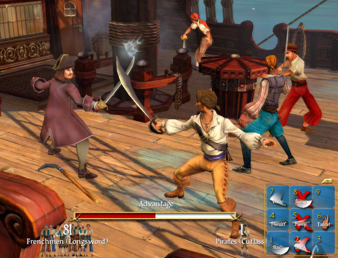 Та самая мини-игра про фехтование. Sid Meier's Pirates! (2004)