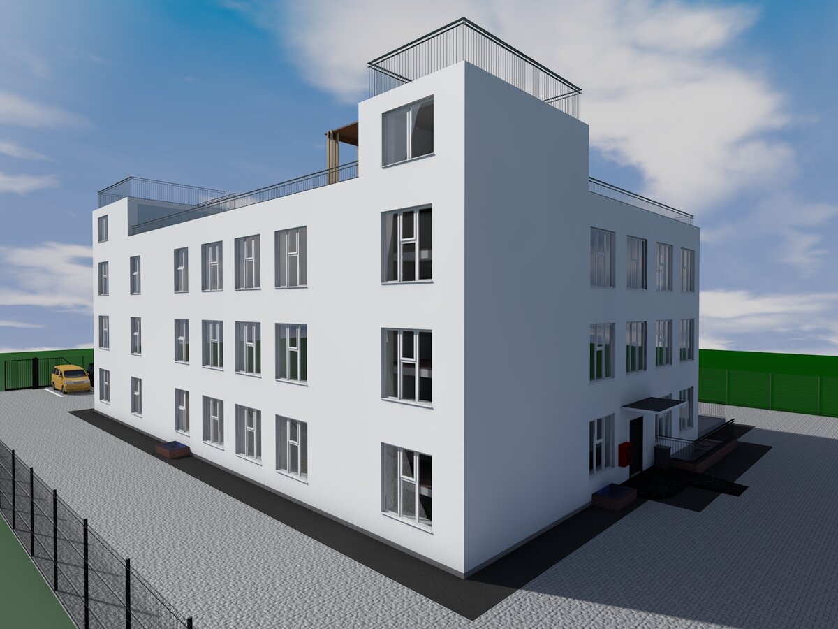 Проект офисного здания с подземным паркингом