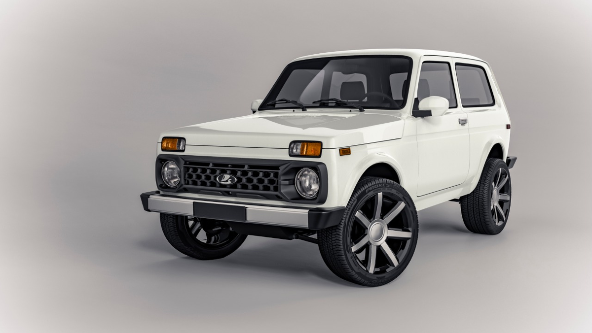 Классическое исполнение LADA 4x4 с алюминиевым бампером и решёткой Titan