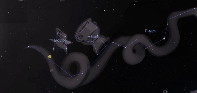 Созвездия Ворон, Гидра и Чаша