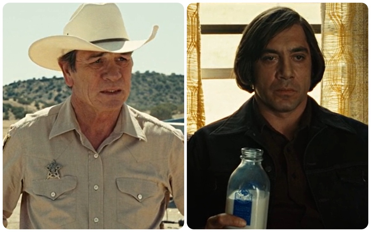 Ли Джонс vs. Бардем. Кадры из к/ф "Старикам тут не место"