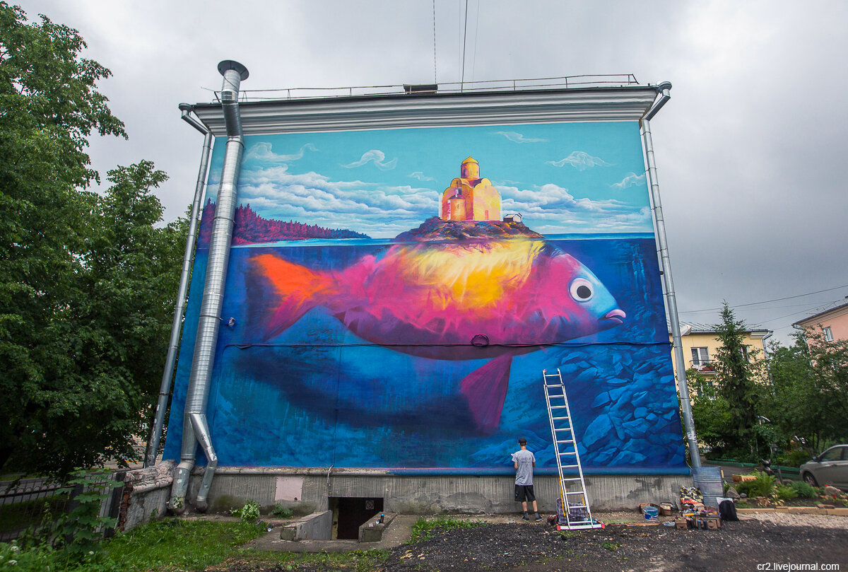 Уличное искусство в Великом Новгороде. Фото автора статьи 