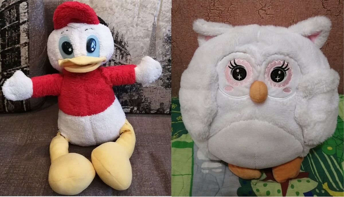 Мой утёнок уже 28 лет со мной, а любимая сова дочки в нашей семье живёт с сентября этого года 