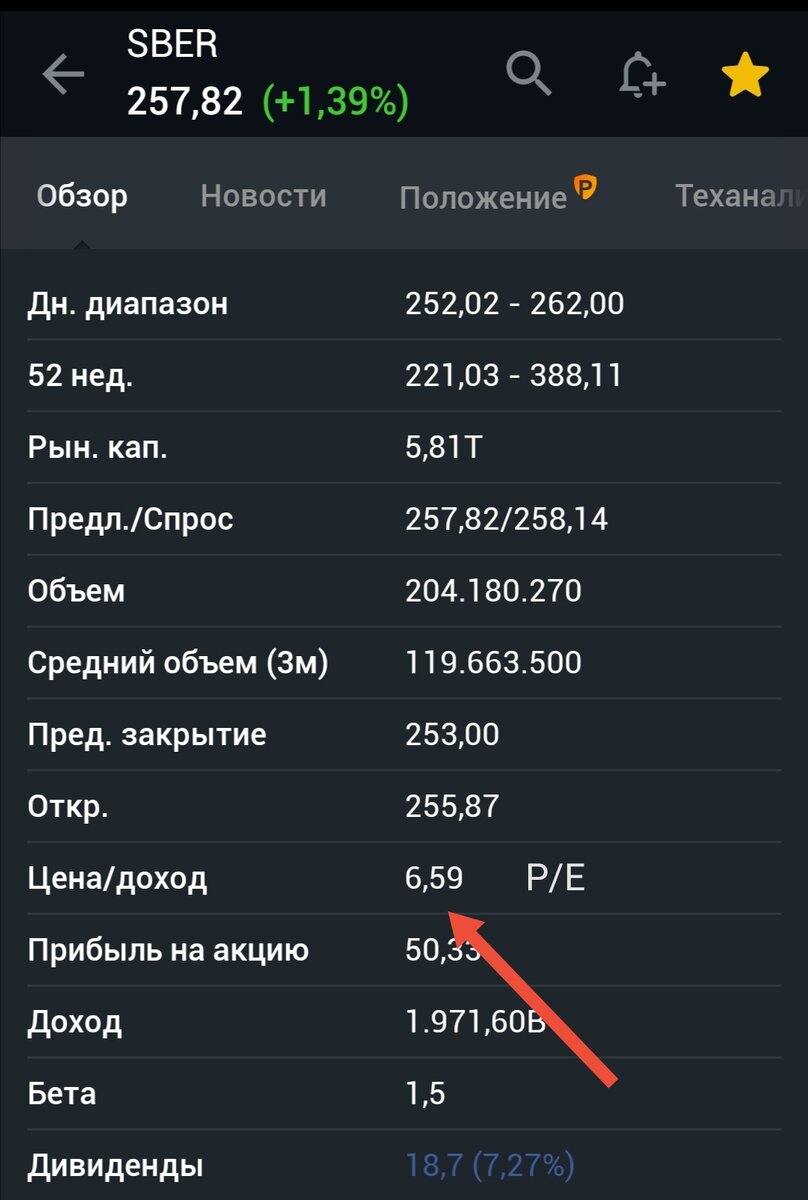 Общедоступный P/E