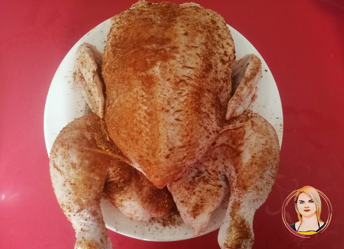 Курица, запечённая целиком в рукаве с картошкой в духовке - рецепт с фото