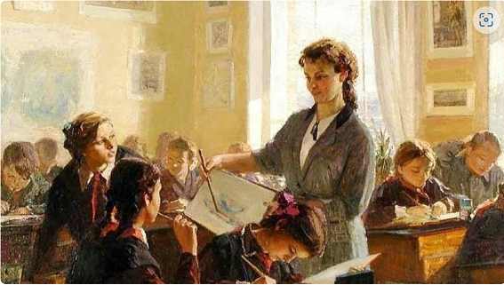 Алексей Петрович Ткачёв. Учительница 