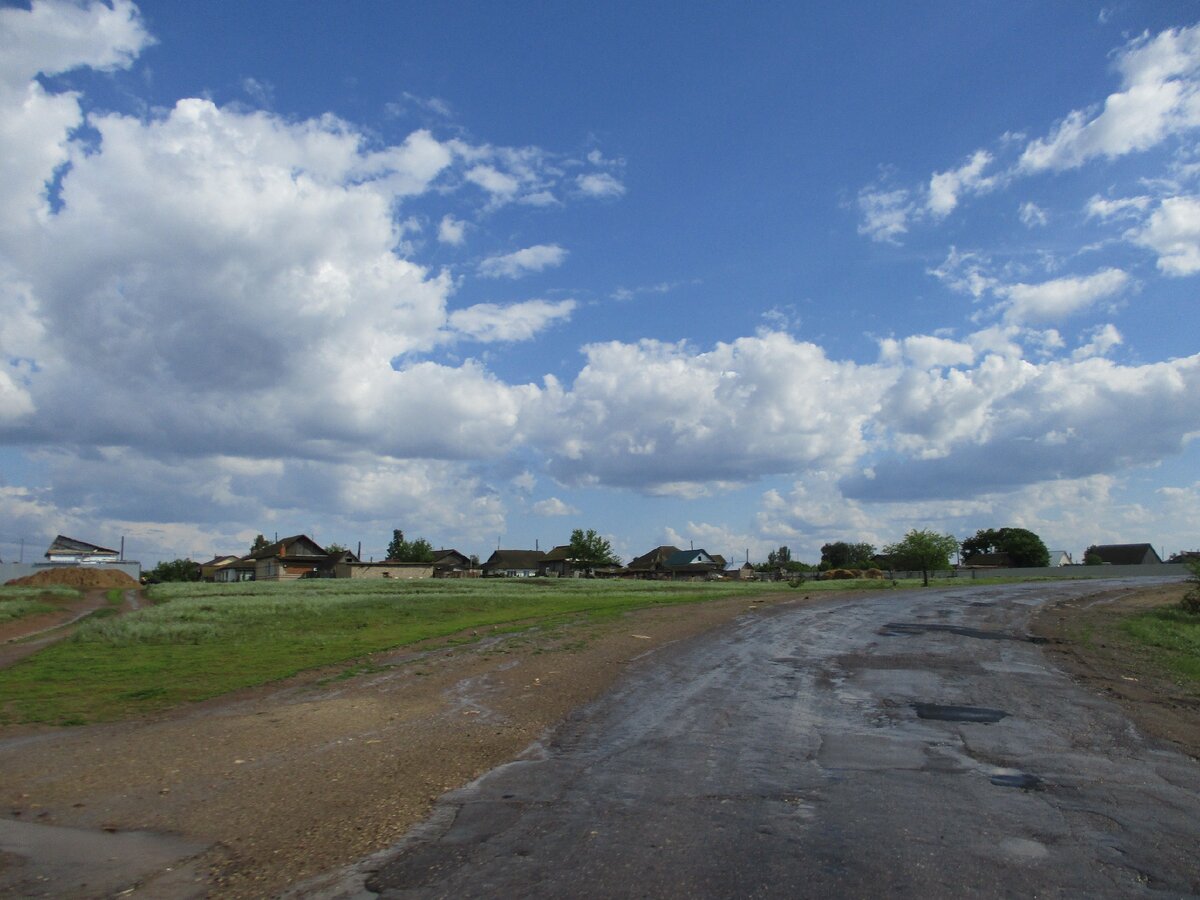 Едем вдоль села