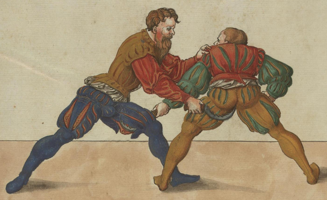 В большинстве национальных европейских видах борьбы, борцов предварительно ставят в стойку, где действия ведутся только из равноценного обоюдного захвата.