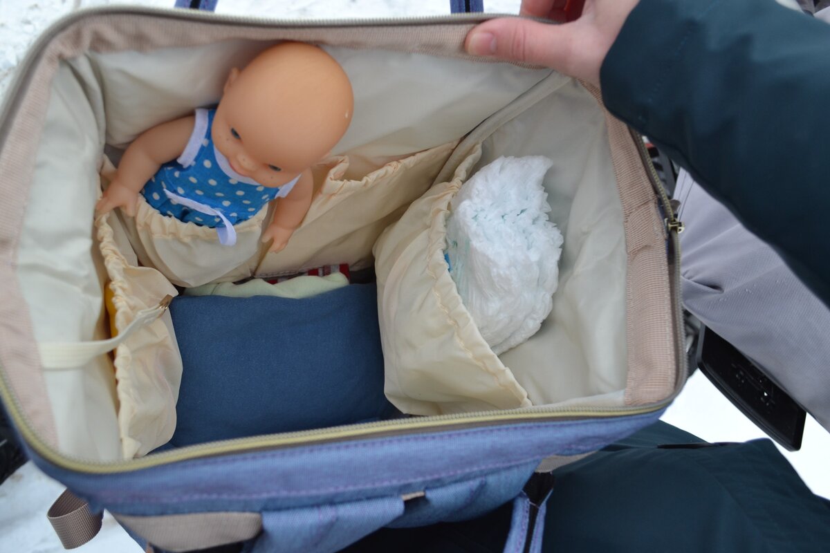 Фото внутри рюкзака