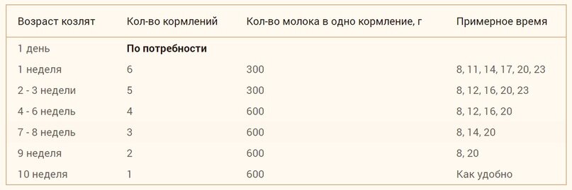 Сколько молока нужно новорожденным козлятам