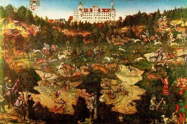 Лукас Кранах Старший. Охота на оленей и кабанов. 1544. Museo Nacional del Prado.
(с) Creative Common