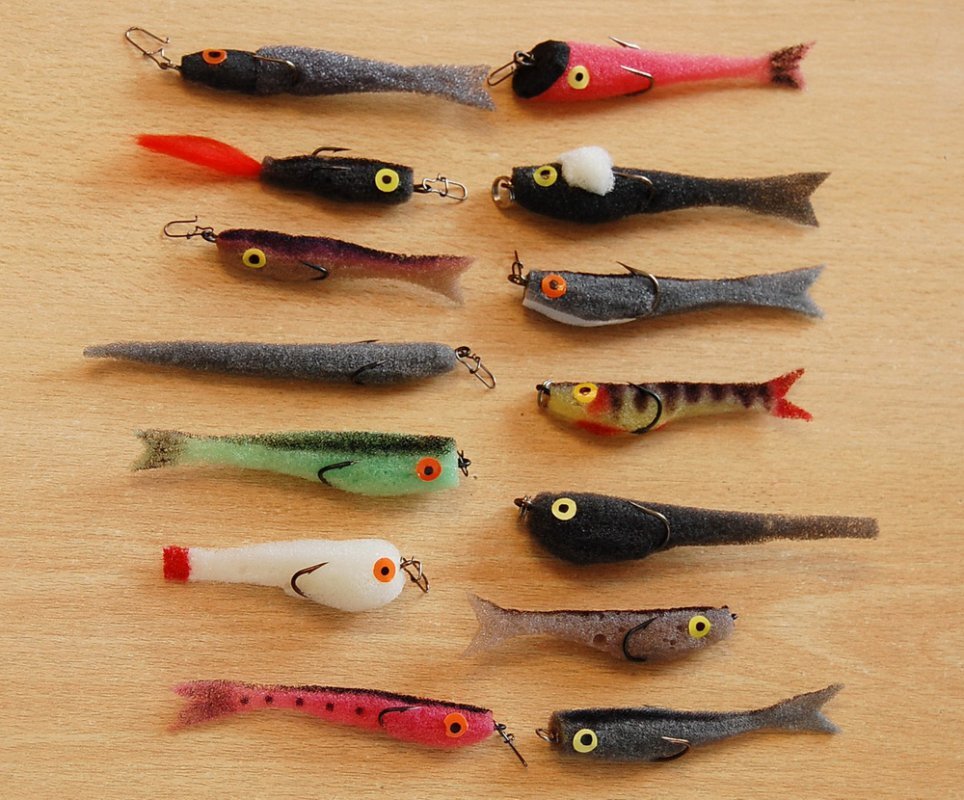 пассивная приманка - поролоновая рыбка