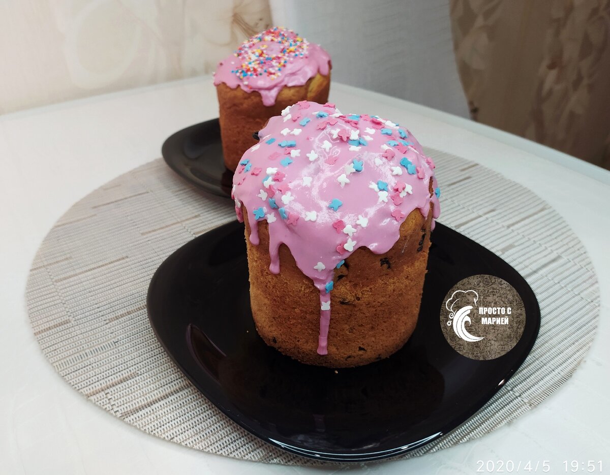 Фотография из статьи от 08.04.2020 г. "Резвые" творожные куличи за один час.