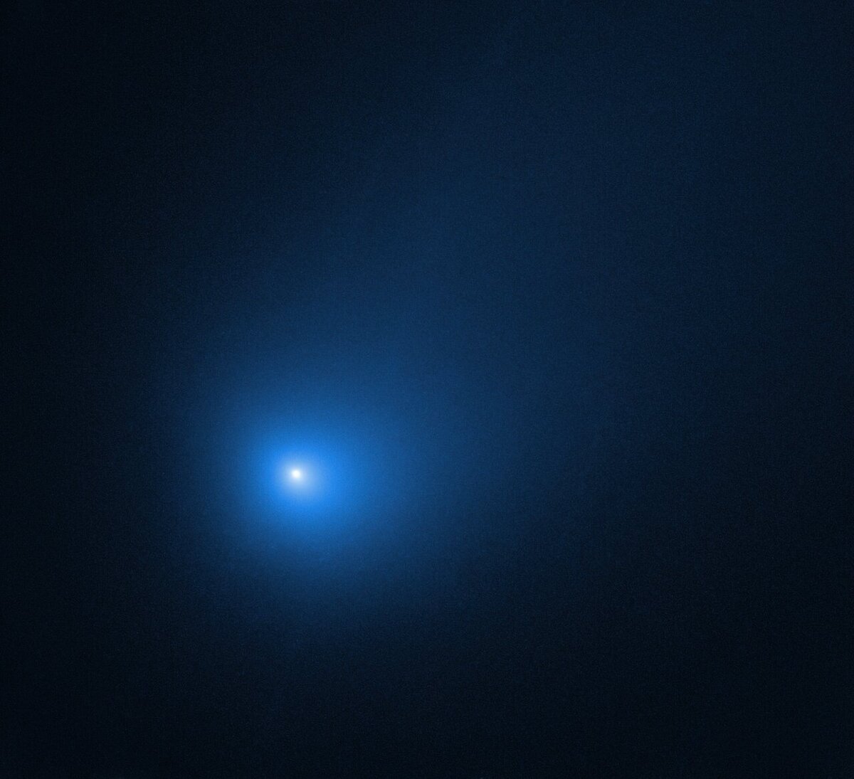 Снимок межзвездной кометы 2I/Borisov, полученный космическим телескопом «Hubble» 9 декабря 2019 года с расстояния 298 миллионов километров. Credit: NASA, ESA, and D. Jewitt (UCLA)