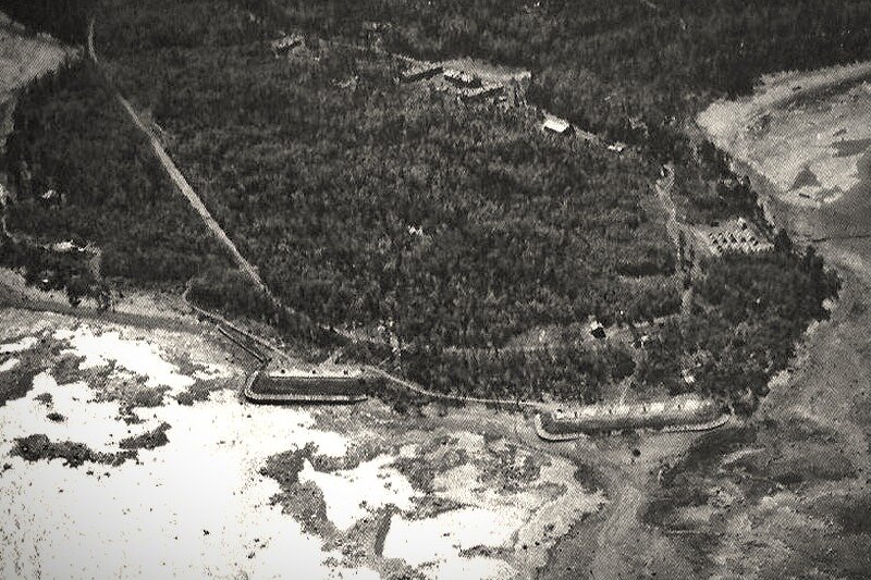 Фото батарей форта 1940 г. из книги "Аэрофотосъемка фортов Кронштадта 1940 год".