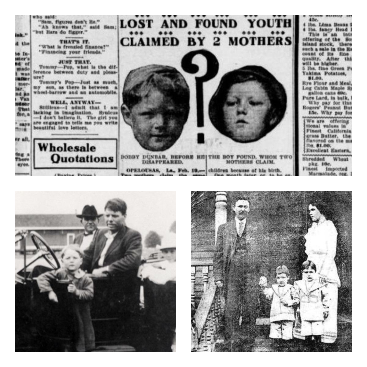 Слева - Бобби после похищения, справа - до.