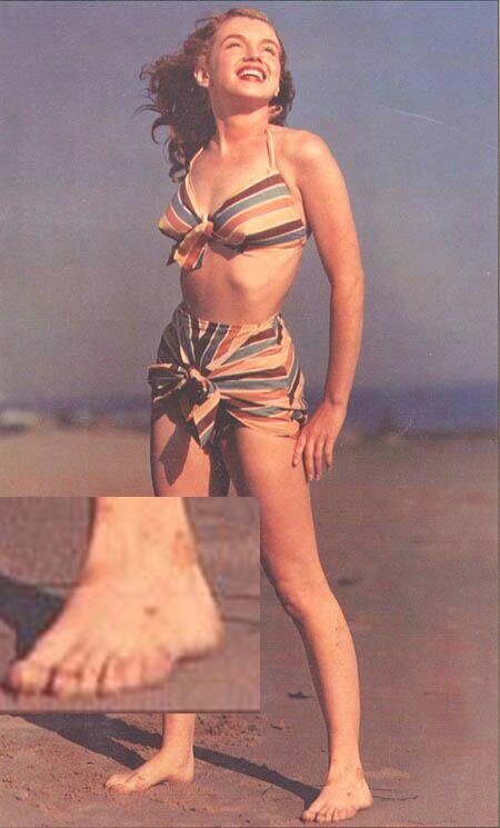  Мэрилин Монро на ногах было по шесть пальцев