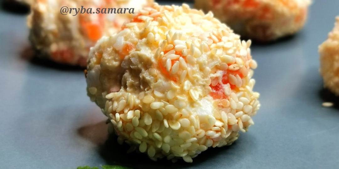Рафаэлло из красной рыбы. 10 минут времени и готова изумительная закуска. Попробовать обязательно!