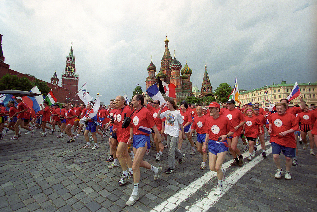 Спортсмен с флагом