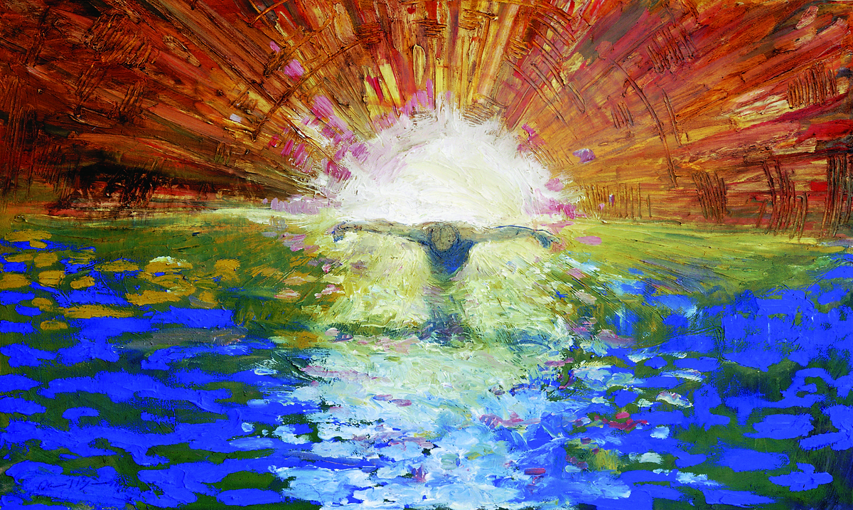 "Крещение Иисуса" (картина художника Дэна Бонелла)