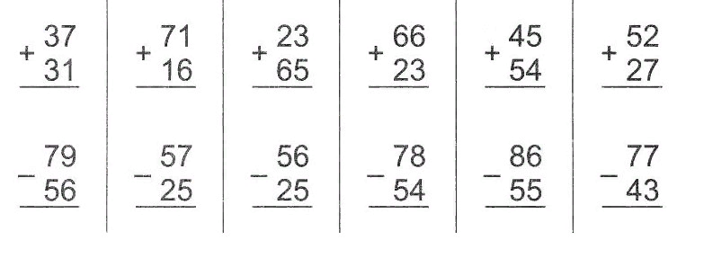 Сложение и вычитание столбиком 2 класс. Карточки 2 класс математика сложение и вычитание в столбик. Сложение двузначных чисел в столбик. Примеры для 2 класса по математике в столбик. Примеры на решение столбиком сложение вычитание.