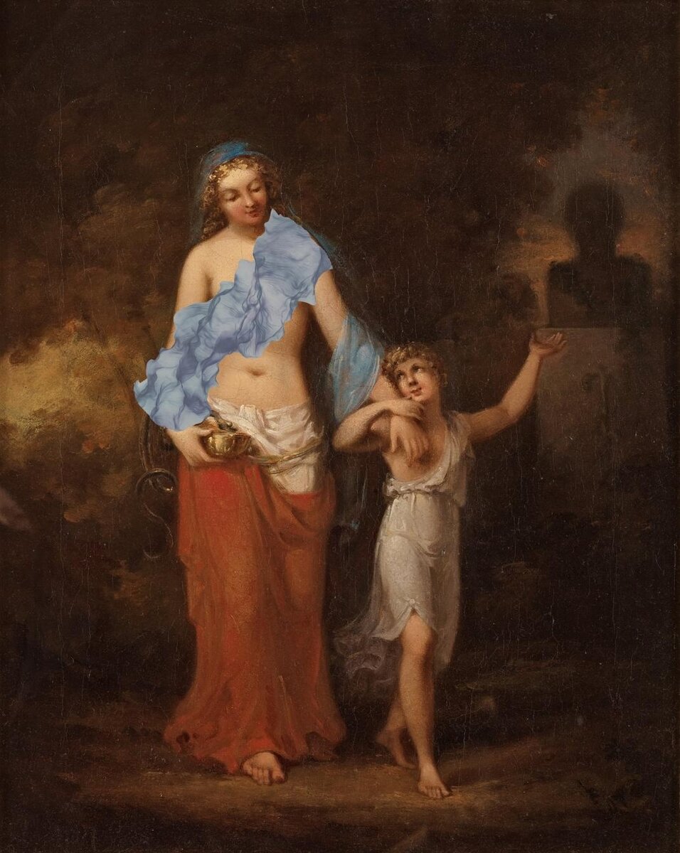 Йохан Густаф Сандберг «Цезарион указывает матери на бюст своего отца»