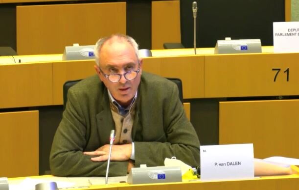 Член Европарламента Питер ван Дален во время слушания, которое проводилось Подкомитетом Европейского парламента по правам человека 29 ноября 2021 г.