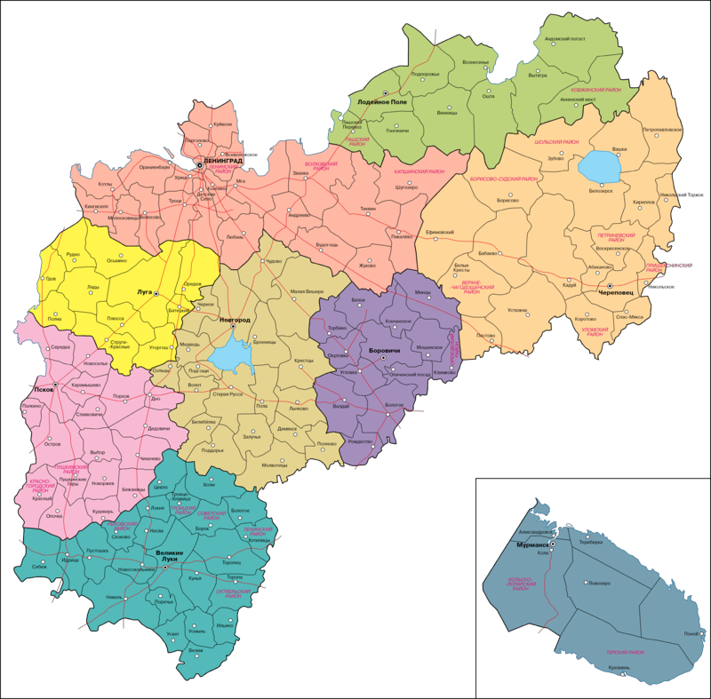 Карта Ленинградской области 1927 года. Фото ru.wikipedia.org