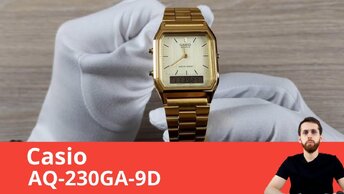 Часы Casio AQ-230GA-9D (Обзор и настройка) / Три часовых пояса